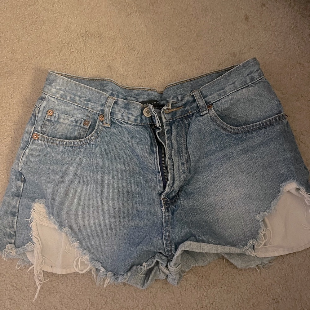 Signature Light Blue Jean Shorts